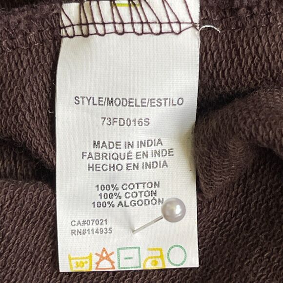 Cloth by Design T-Shirt Dress Women Size M Brown Crew Neck 100% Cotton - Picture 8 of 12